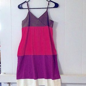 Girls fun colorblock OP knit slip dress size 14-16